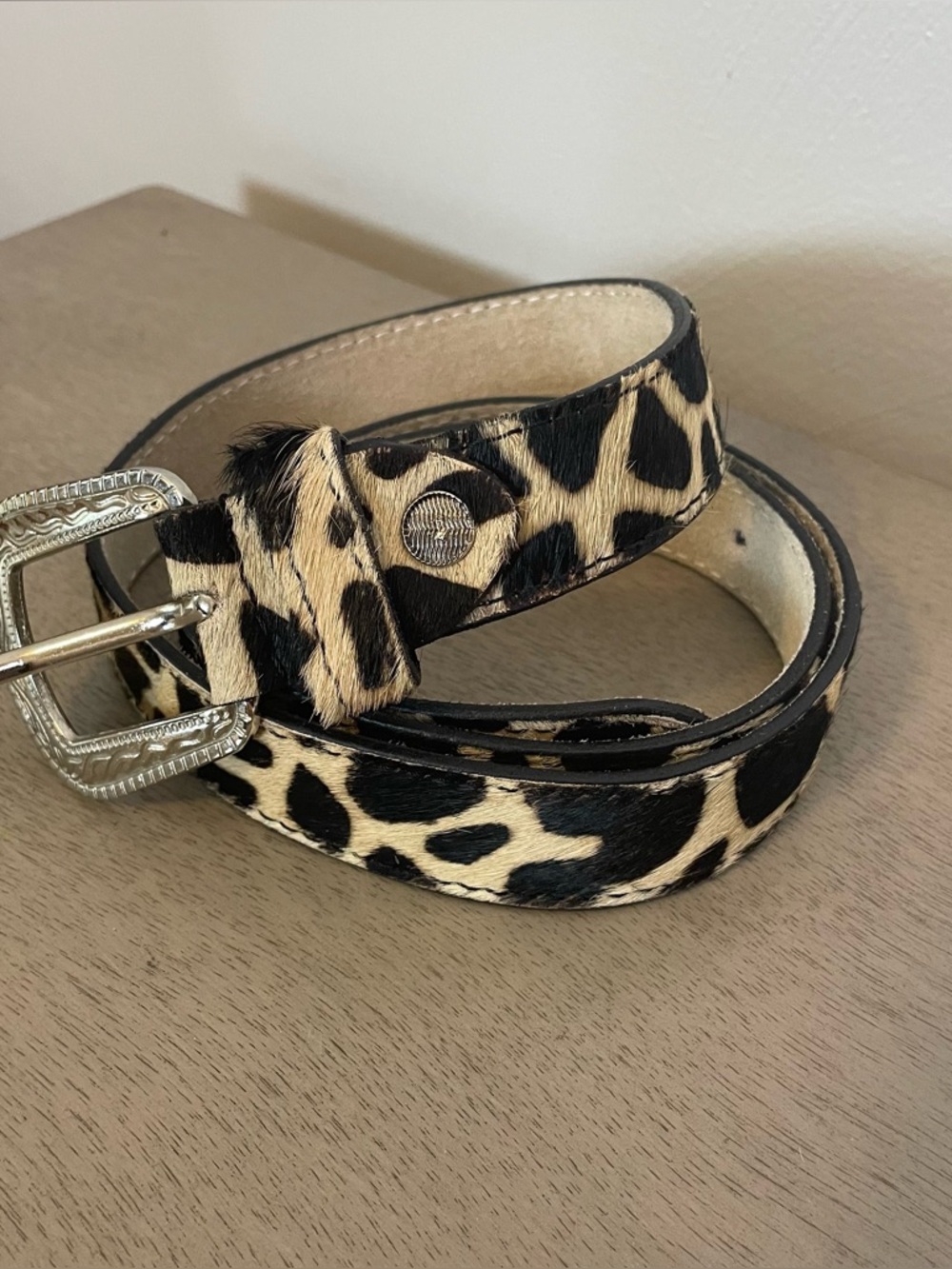 Animal print belt size medium/ large